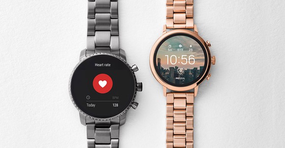 Two Fossil smartwatches