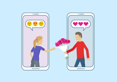 Illustration of Online Dating