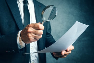magnifying glass document