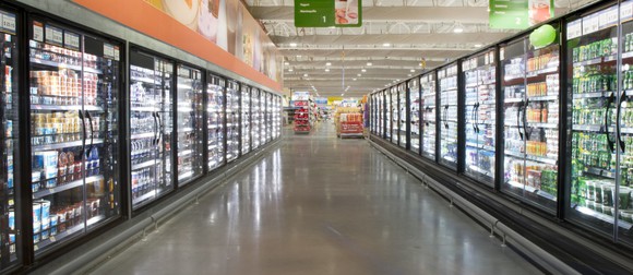 The interior of a Walmart store in Mexico.