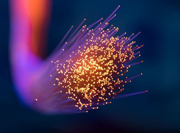 Glowing fiber optic cables