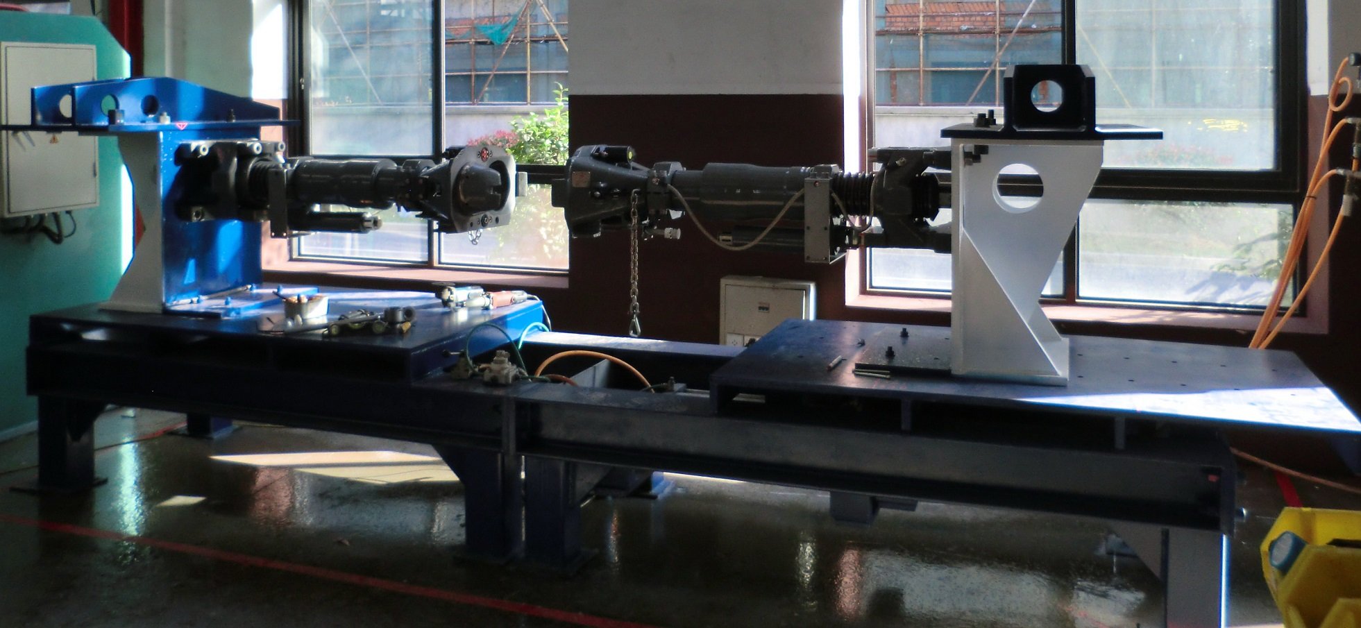 Air brake coupler overhaul in a workshop.