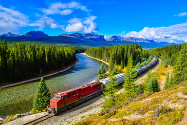 Train in the Mountains