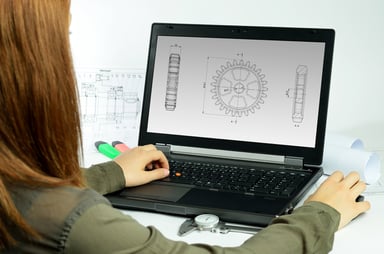 Person Drawing Part in CAD