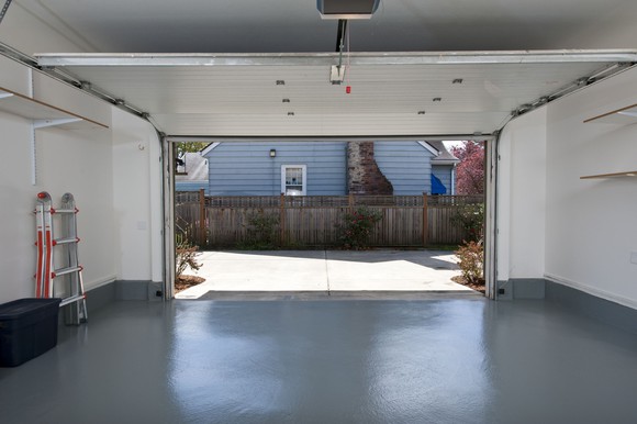 An empty garage.
