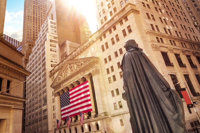 Front of the New York Stock Exchange.