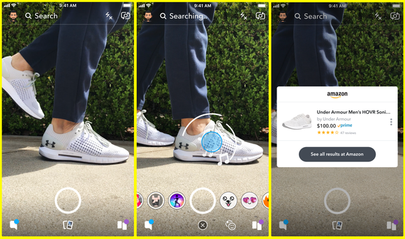 Snapchat and Amazon's shopping tool.