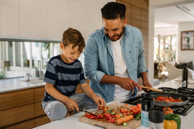 cooking together