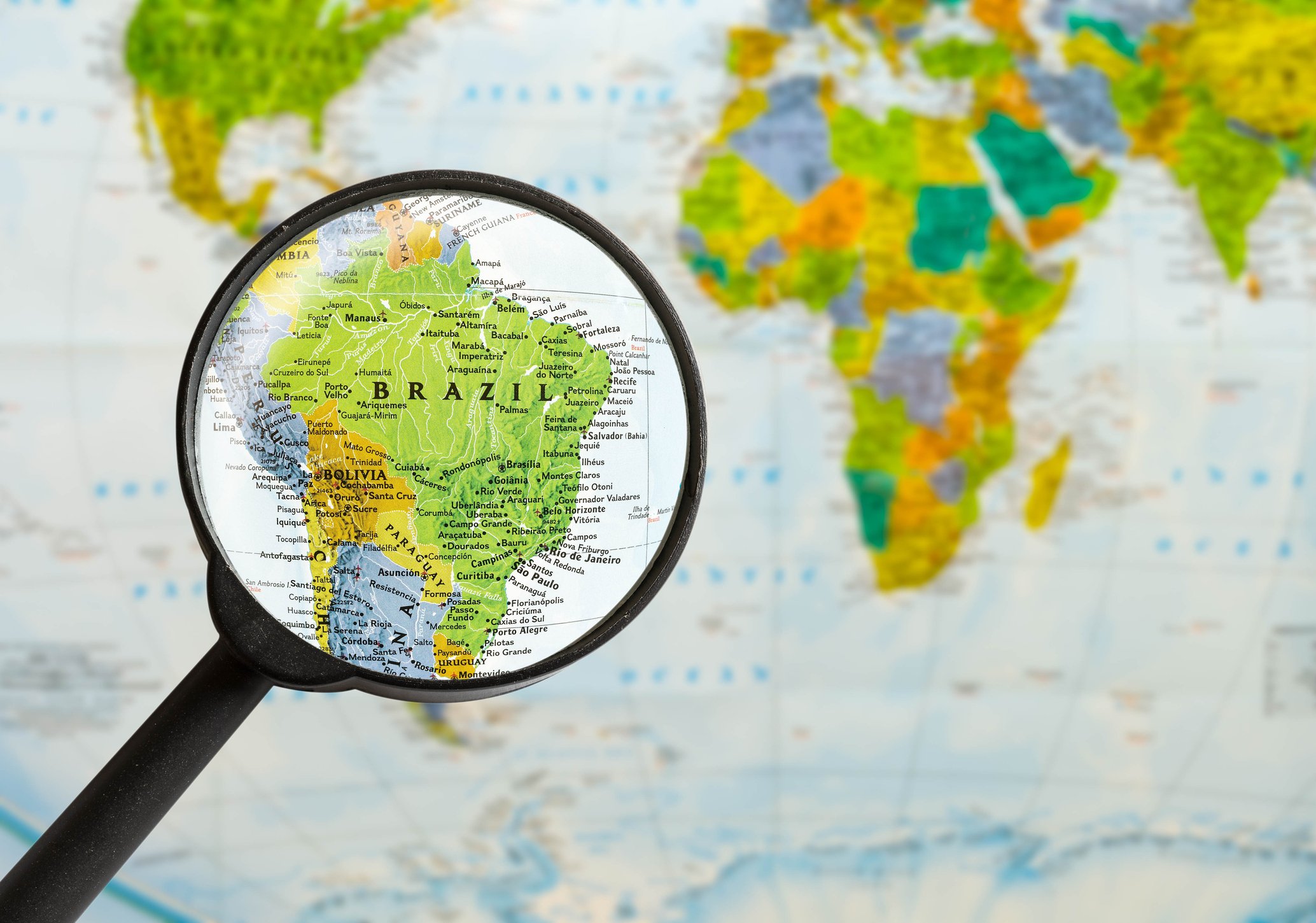 Brazil magnifying