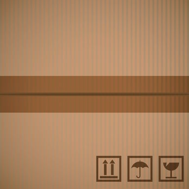 Cardboard Box With Packaging Symbols