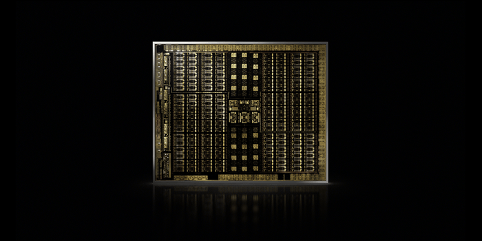 A shot of the NVIDIA Turing GPU die.