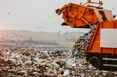 garbage truck dump waste management getty