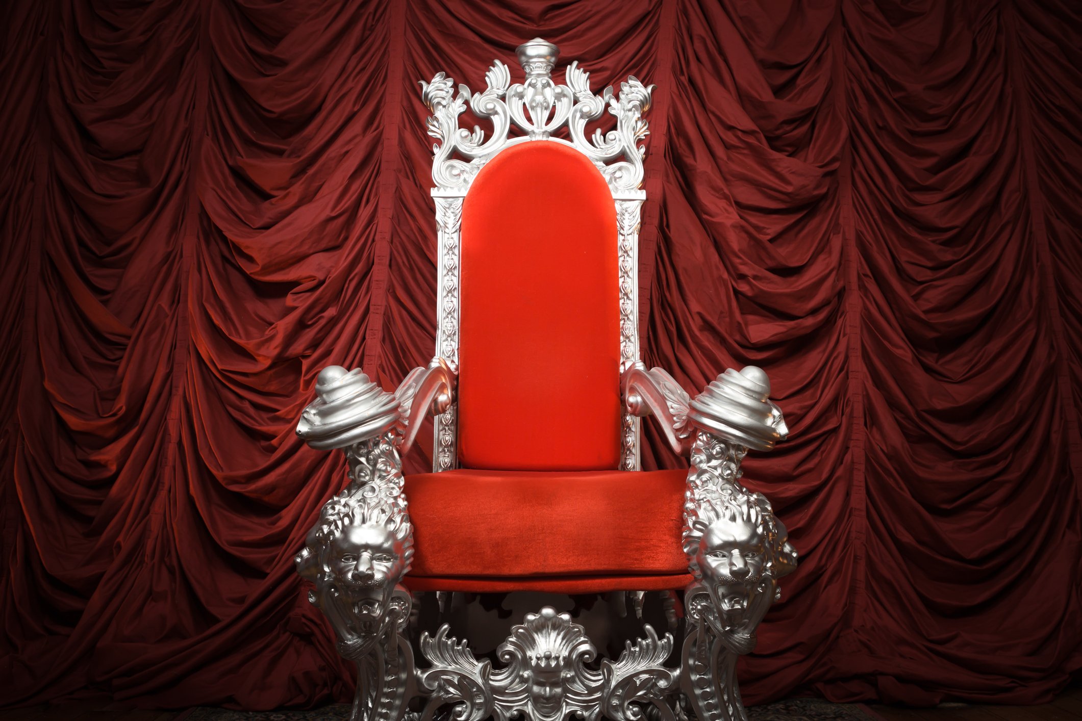 Red and silver throne