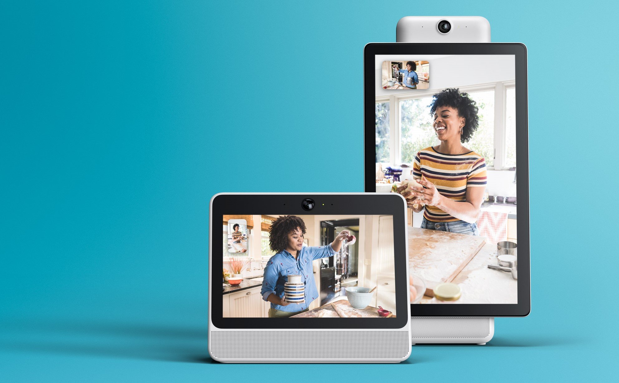 Facebook's Portal speakers.