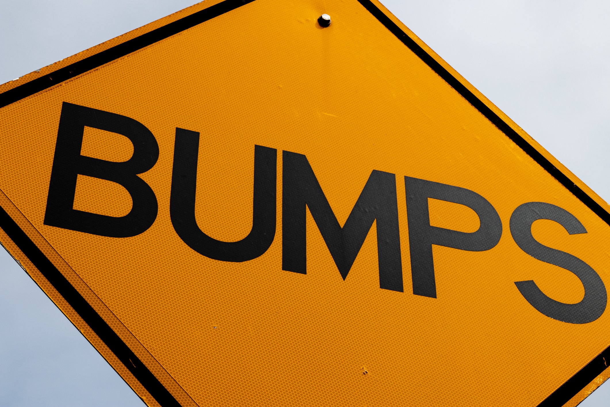 Bumps road sign
