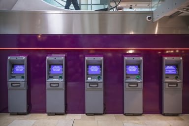 Bank of ATM Machines In Conference Center