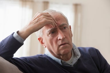 Senior Man Worried About Future Getty