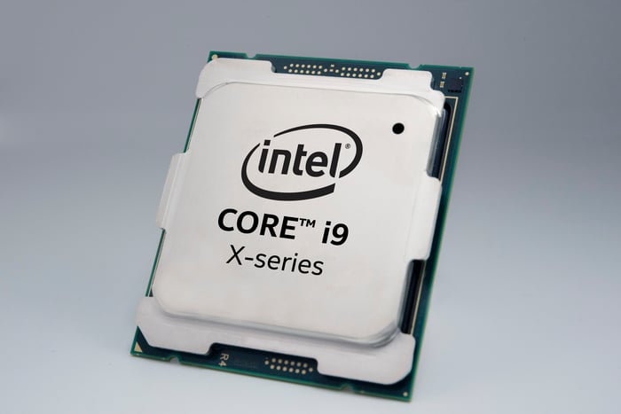 An Intel Core i9 processor.