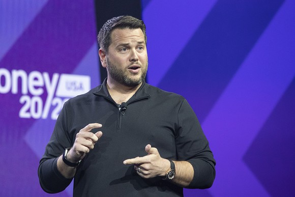 PayPal's COO Bill Ready on stage at the Money 20/20 event.