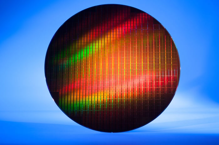 A wafer of NAND flash.