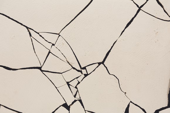 A surface riddled with cracks