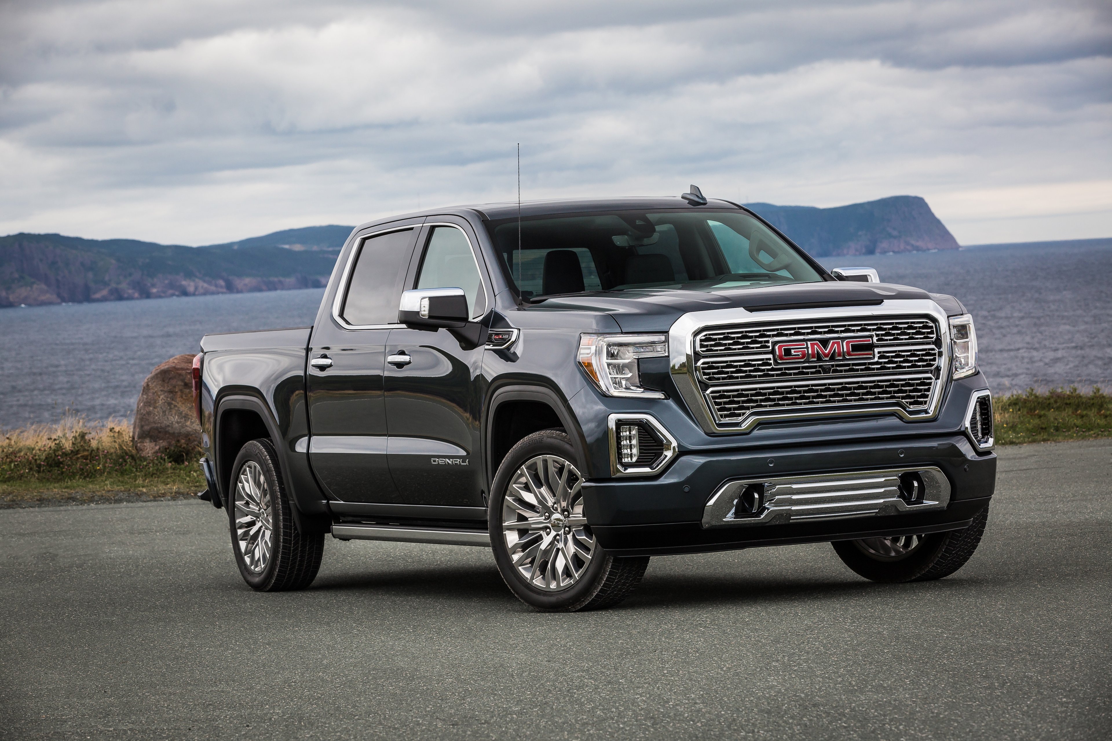A 2019 GMC Sierra Denali, a full-size luxury pickup truck.