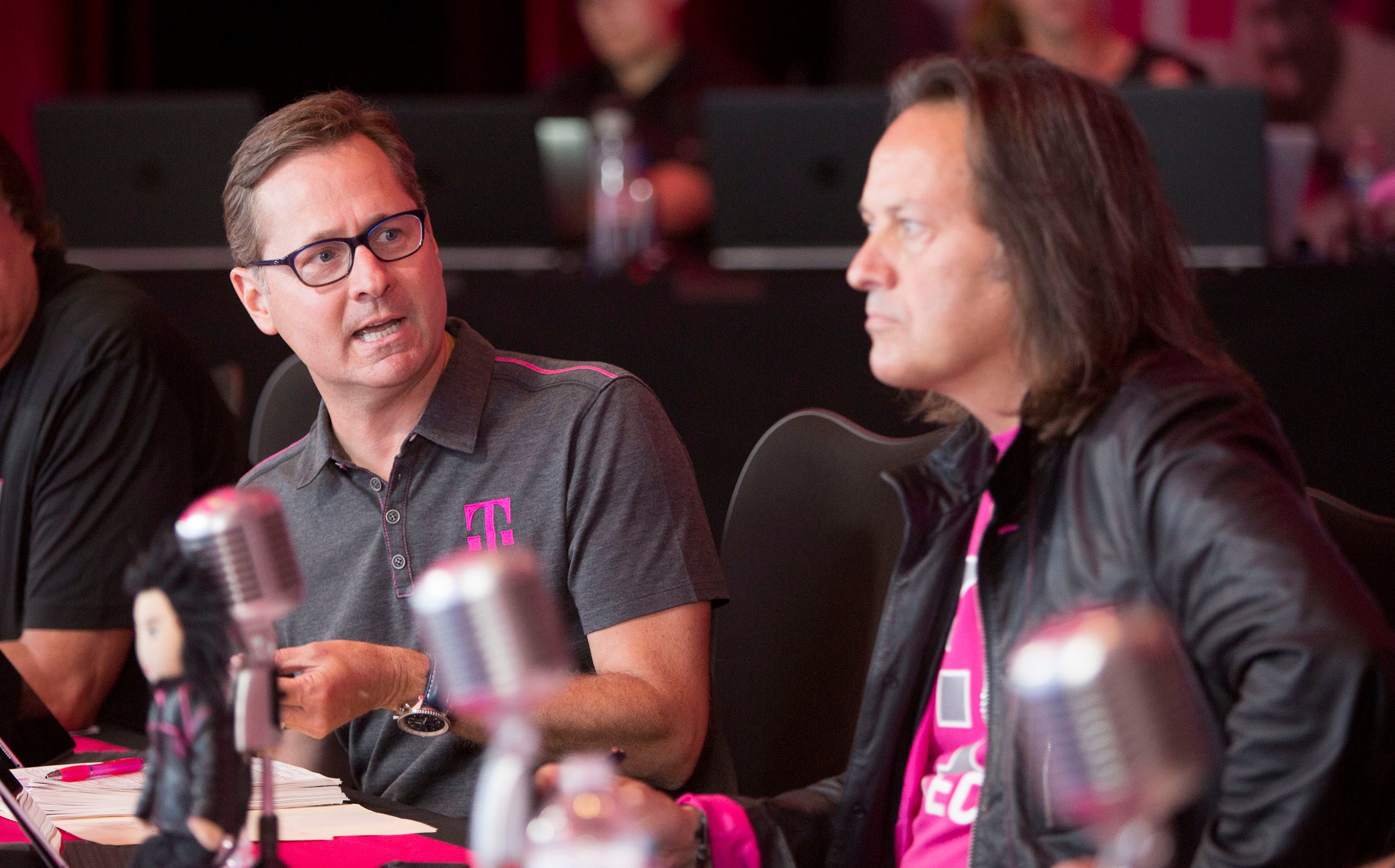T-Mobile COO Mike Sievert and CEO John Legere.
