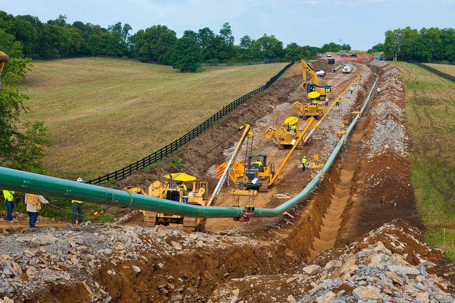 Pipeline under construction.