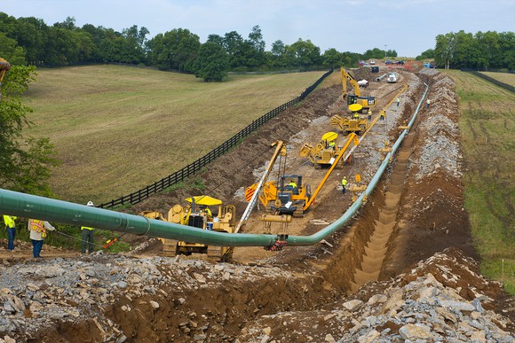 Pipeline under construction.