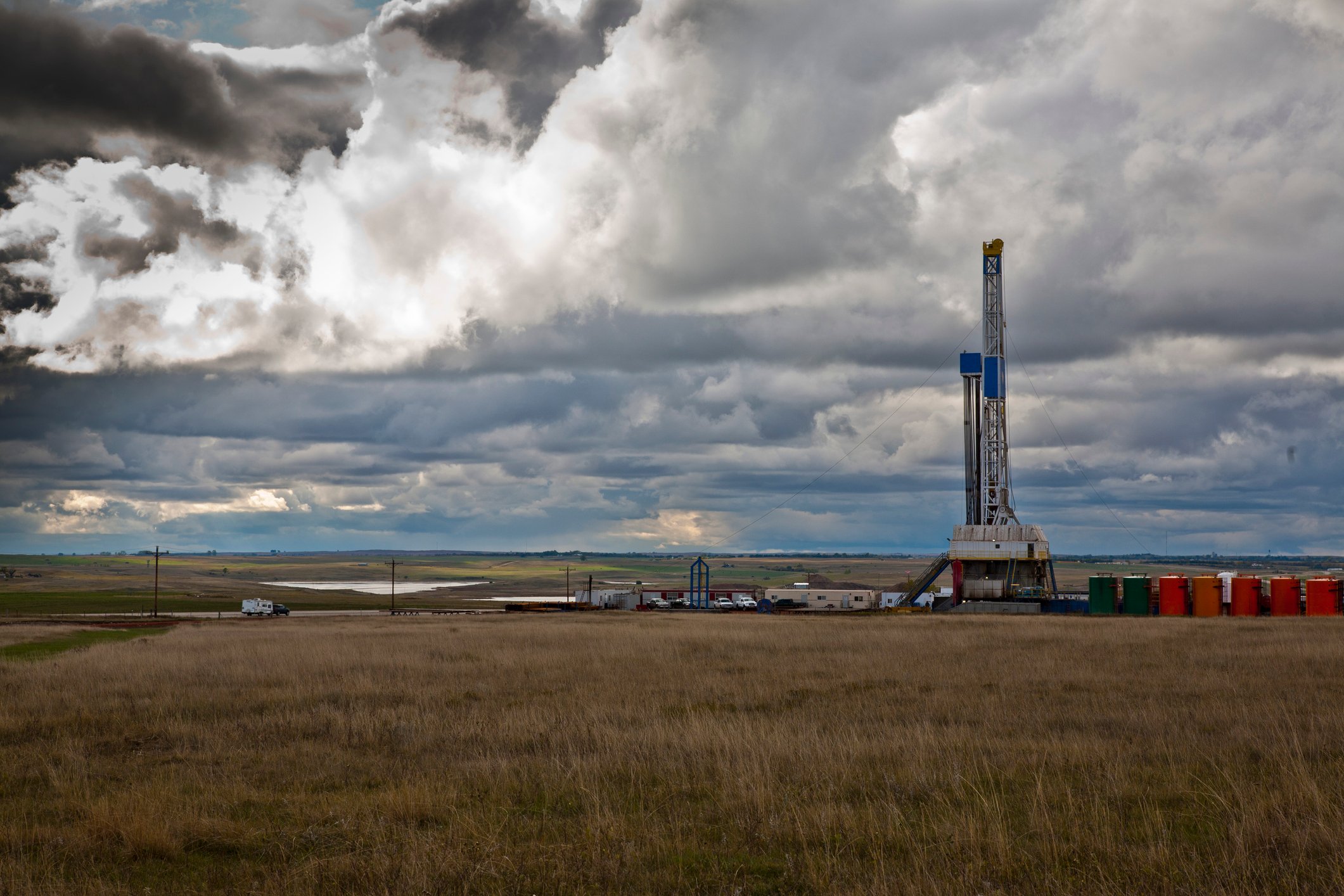 A drilling rig in North Dakota.