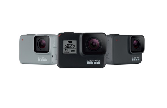 GoPro's Hero7 lineup of cameras. 