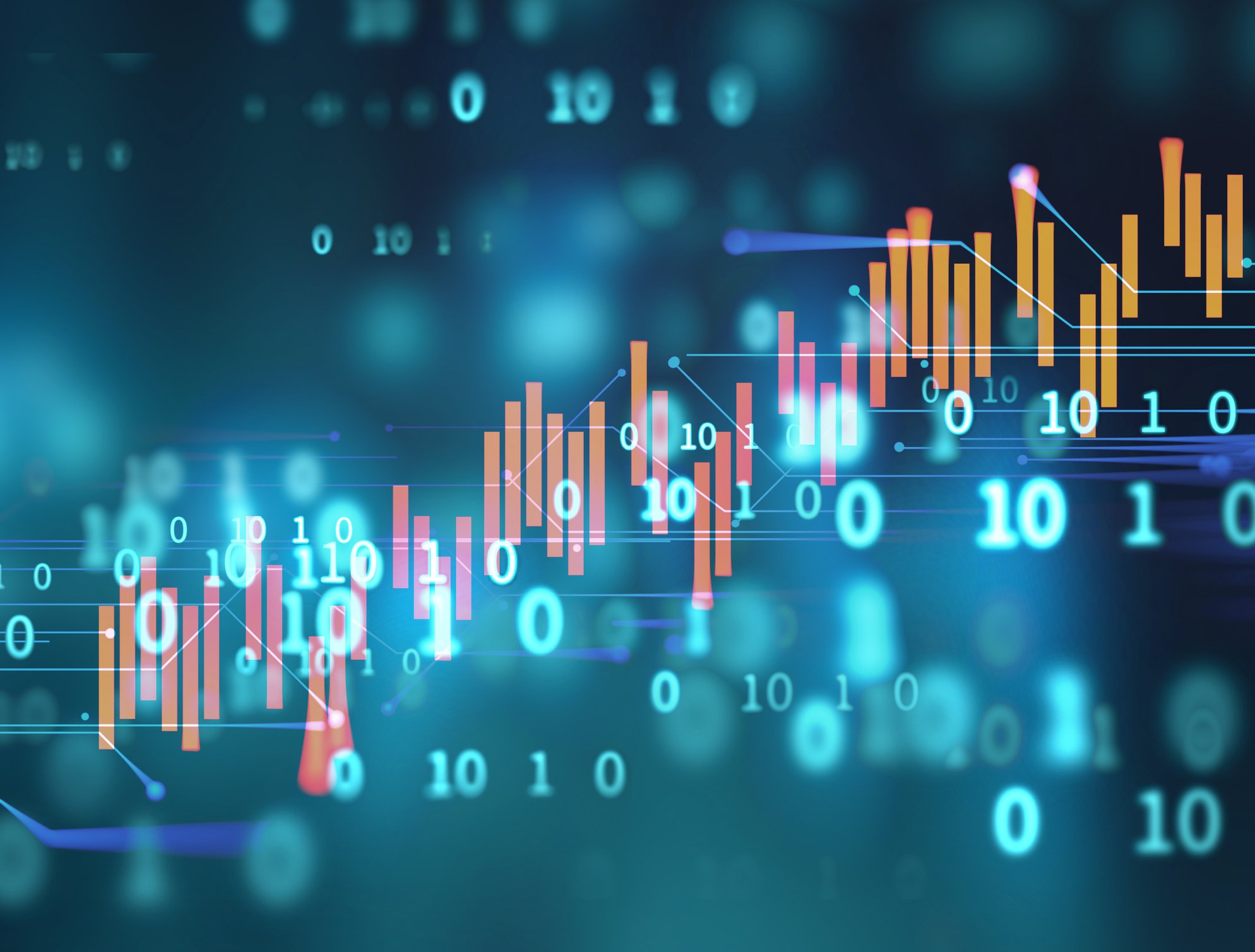 A stock price chart. 