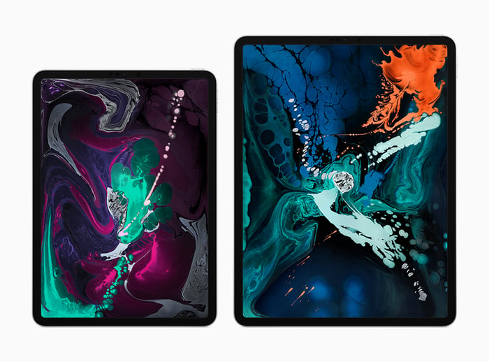 The iPad Pro 12 inches and 12.9 inches of Apple side by side.