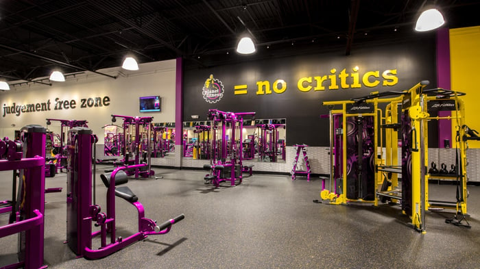 Interior of a Planet Fitness in Birmingham, Alabama.