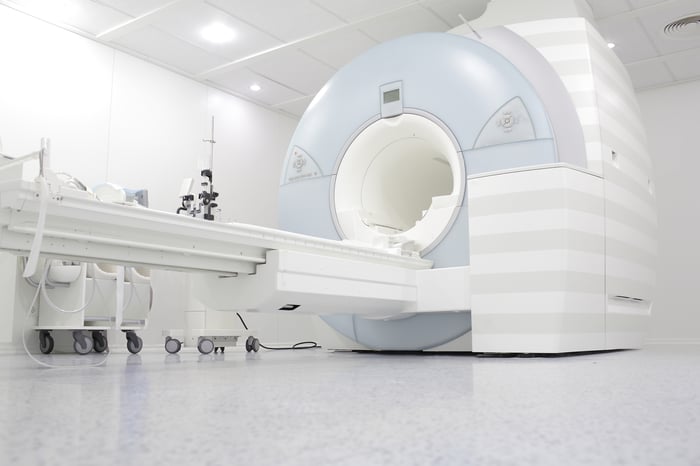 An MRI machine.