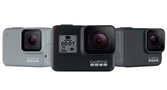 Image of three GoPro HERO7 cameras.