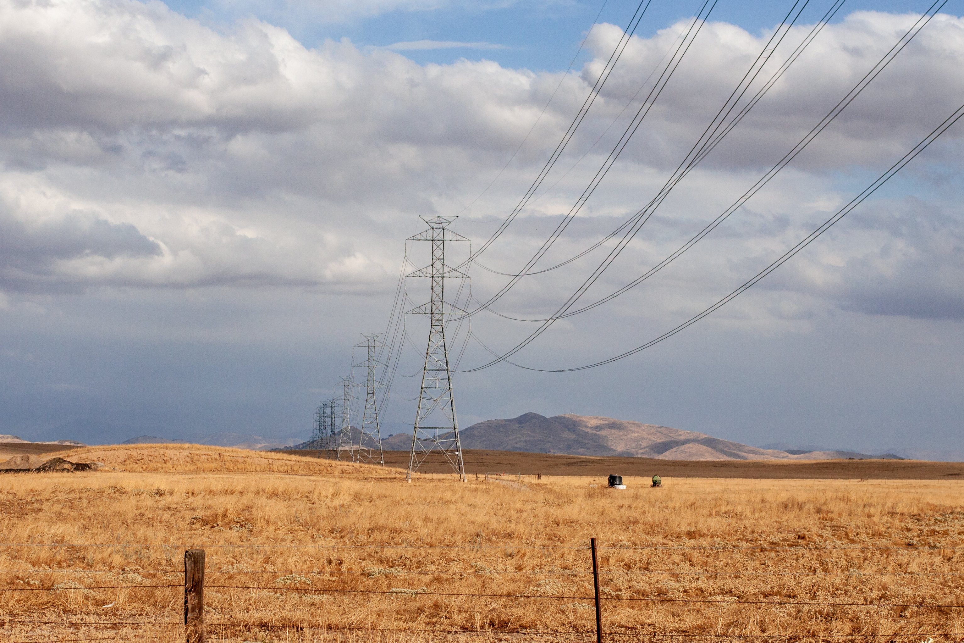 Power lines in California