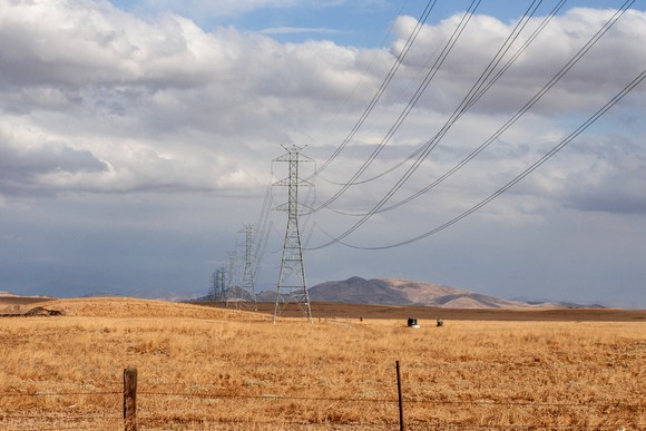 Power lines in California