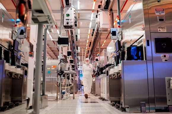 Inside an Intel manufacturing plant..