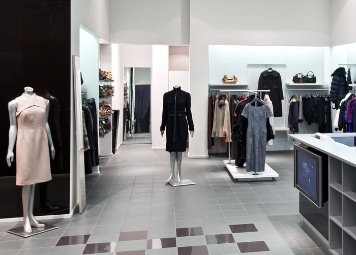 Women's clothing floor in a department store.