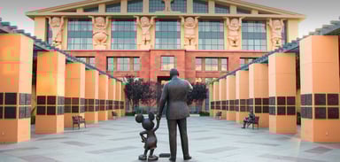 Walt Disney and Mickey Mouse statue