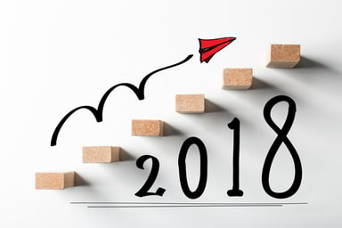 2018 with arrow pointing higher