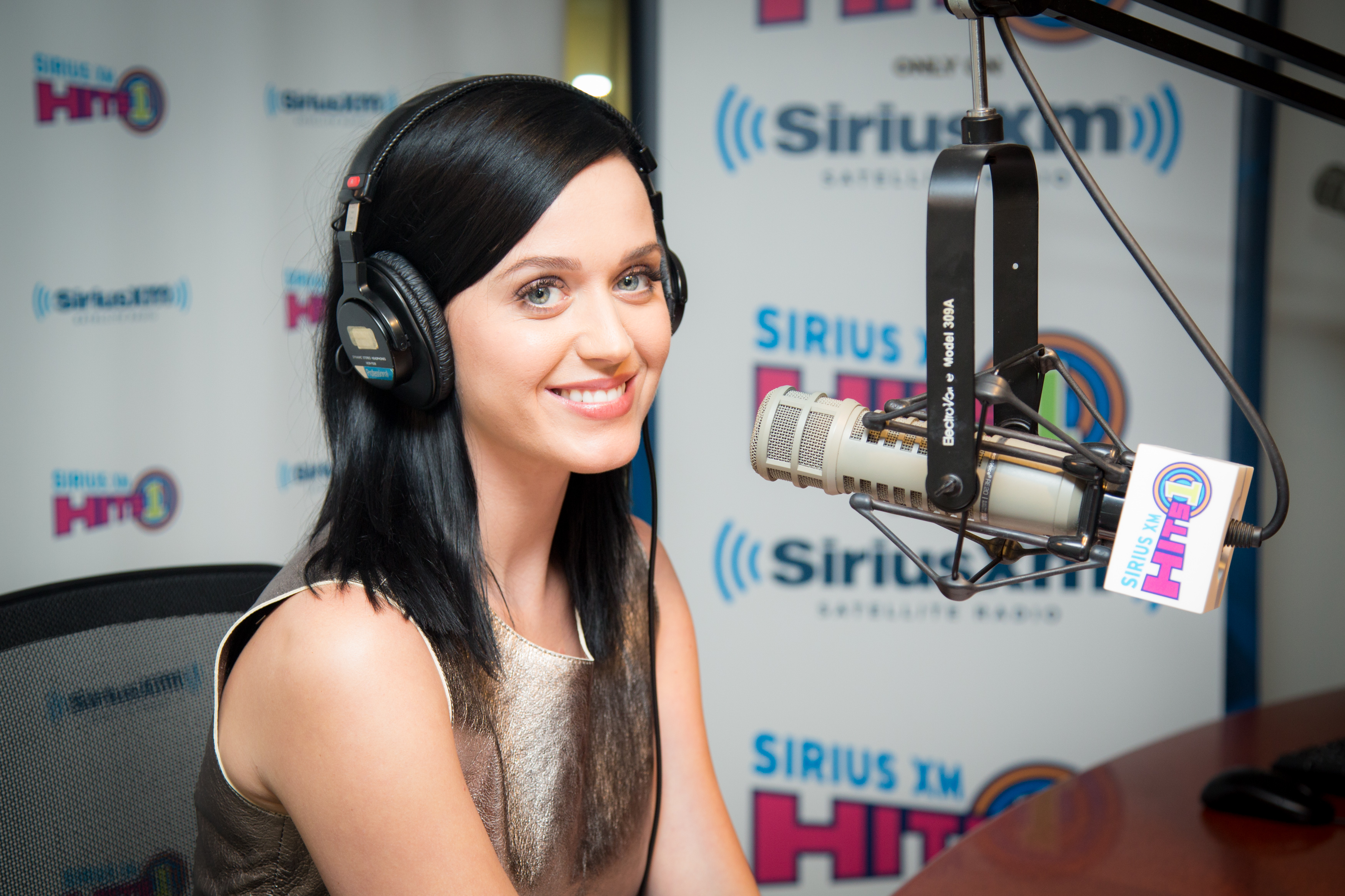 Katy Perry at a Sirius XM radio interview.