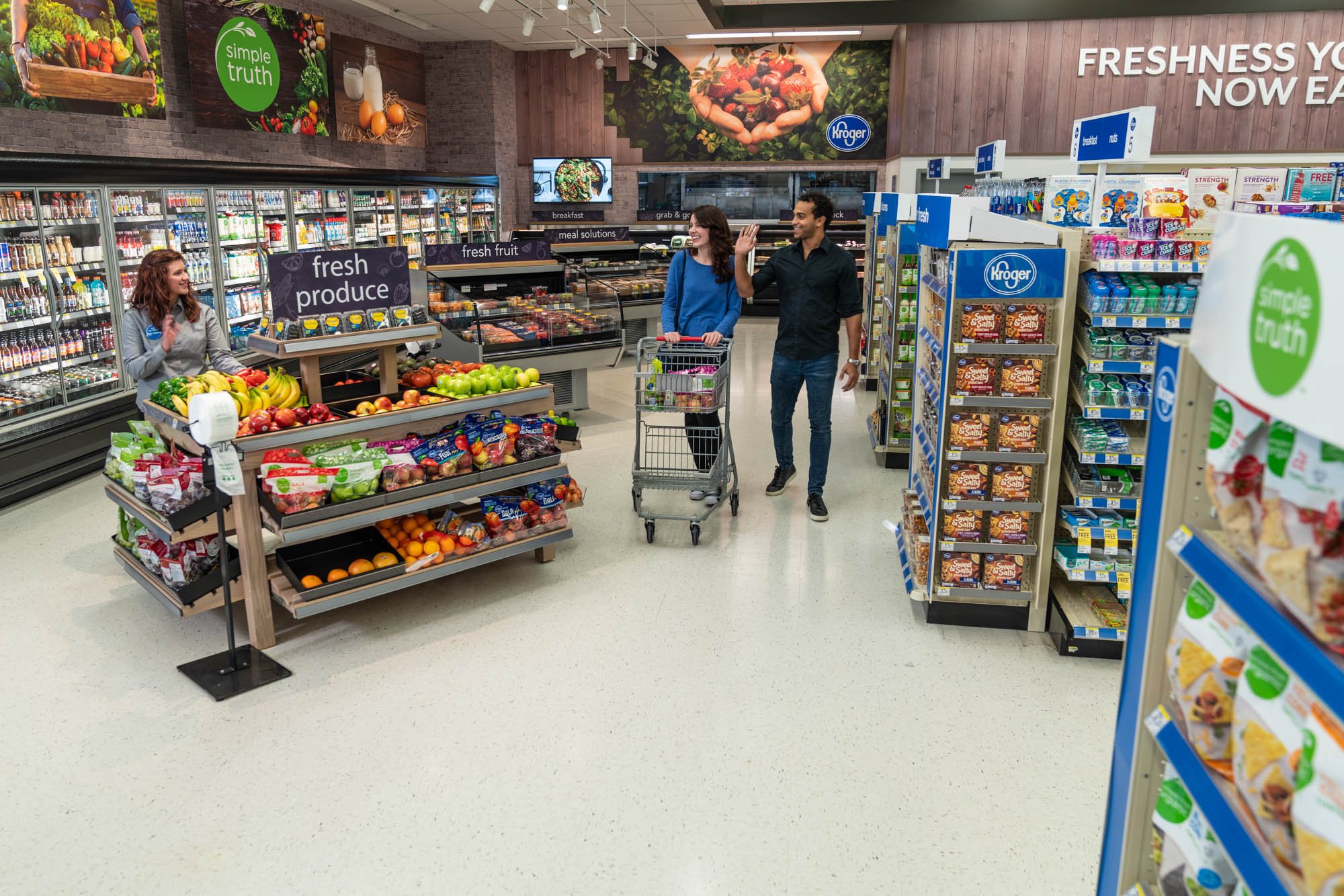 A Walgreens store with a Kroger Express concept