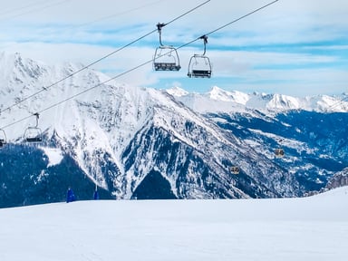 Ski Lift in the Mountains