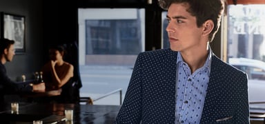 mens wearhouse man in suit