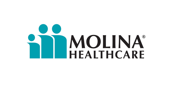 Three stylized graphics representing people, as Molina logo.