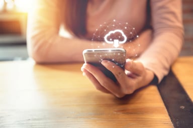 Cloud download on mobile smartphone