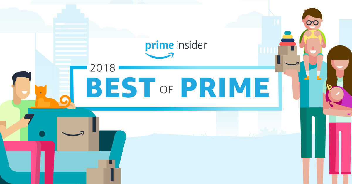 A banner image that says "Prime Insider: 2018 Best of Prime," with caricatures of single and family customers.