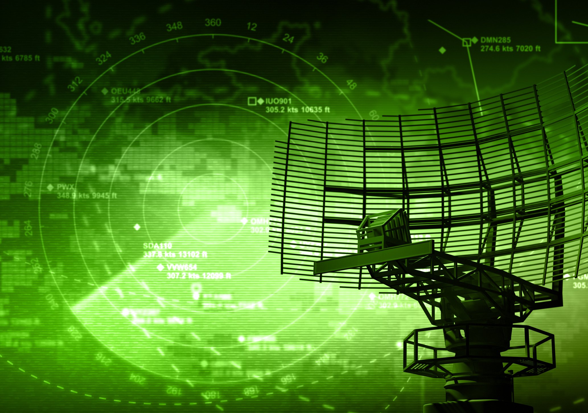 radar screen antenna green getty